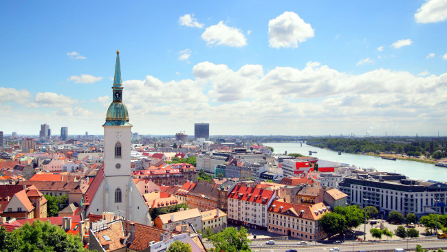 Обои картинки фото города, братислава , словакия, панорама