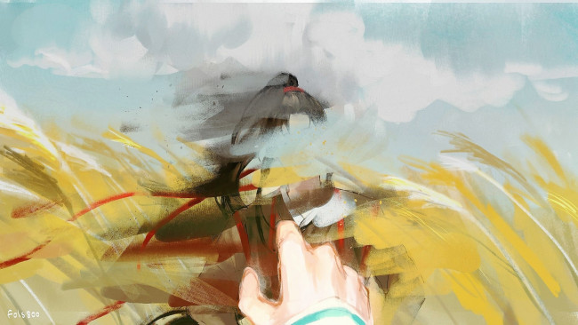 Обои картинки фото аниме, mo dao zu shi, рука, призрак, поле
