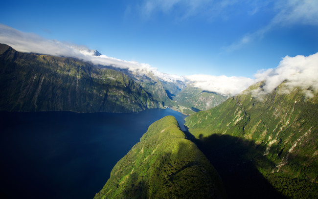 Обои картинки фото природа, горы, фьорд, новая, зеландия, new, zealand