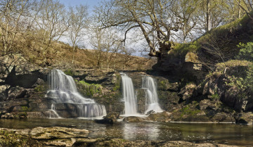 Картинка природа водопады водопад река деревья пейзаж