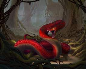 Картинка фэнтези существа змей