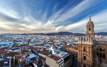 обоя малага, андалусия, испания, города, - панорамы