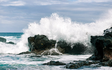 Картинка природа побережье скалы волны