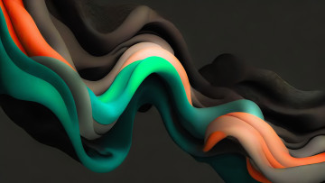 Картинка 3д+графика абстракция+ abstract волны цвета