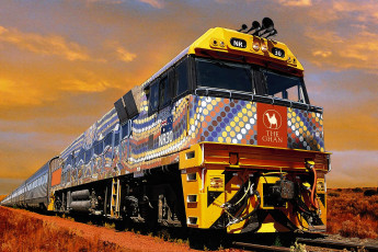 Картинка техника поезда состав пустыня дорога железная поезд