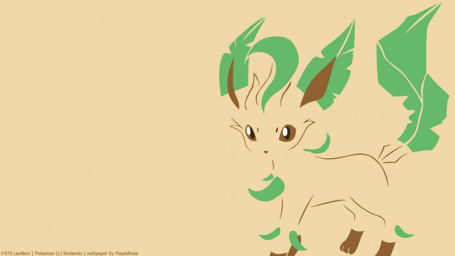 Обои картинки фото векторная графика, покемон, pokemon, leafeon, травяной, лиственный, образ