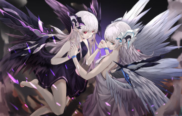Картинка аниме ангелы +демоны