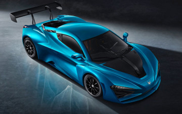 Картинка 2021+arcfox-gt+race+edition автомобили -unsort arcfox gt race edition 2021 гиперкар вид спереди синий спортивное купе новый суперкар