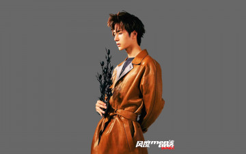 Картинка мужчины wang+yi+bo актер певец плащ цветок