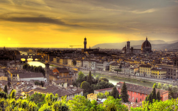 Картинка города флоренция италия закат