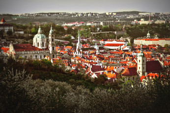 Картинка города прага+ Чехия панорама мала страна