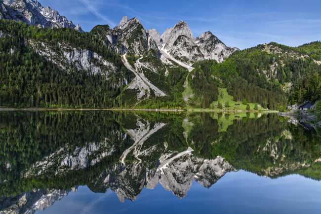 Обои картинки фото природа, реки, озера, озеро, отражение, горы, австрия, дахштайн, austria, gosaukamm, dachstein, mountains, gosauseen, gosau, lakes