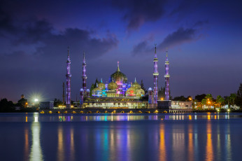 обоя crystal mosque, города, - мечети,  медресе, мечеть