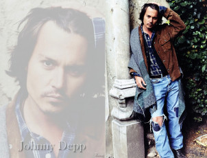 Картинка мужчины johnny+depp актер куртка шарф джинсы дырки