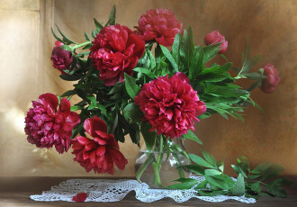 Картинка цветы пионы бордовый букет