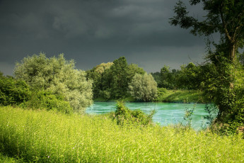 Картинка германия бавария природа реки озера трава река деревья
