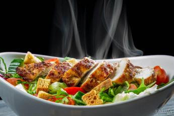 Картинка еда салаты закуски курица куриное филе овощи салат