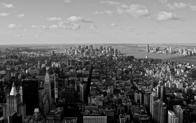 Обои картинки фото нью, йорк, города, сша, птичий, полет, панорама, город, нью-йорк