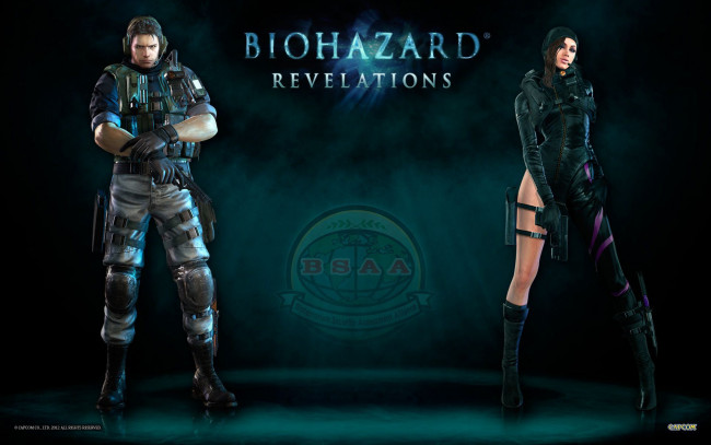 Обои картинки фото resident, evil, revelations, видео, игры, chris, redfield, jessica, sherawat