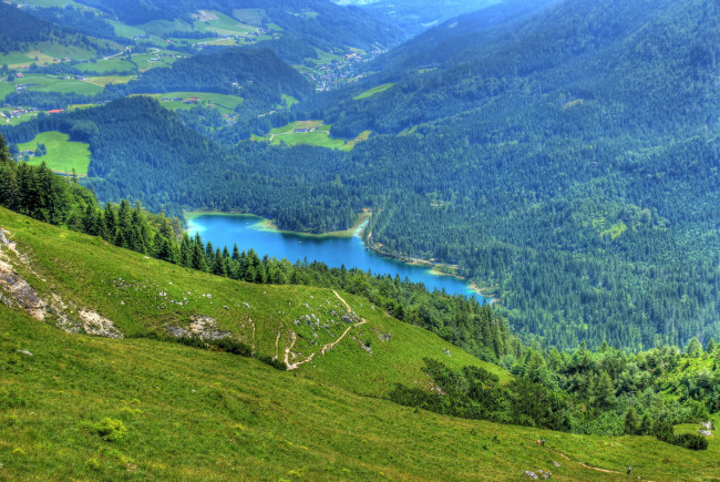 Обои картинки фото германия, бавария, рамзау, природа, реки, озера, горы, озеро