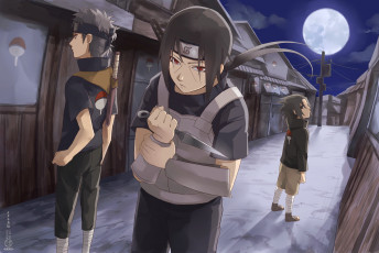 Картинка аниме naruto uchiha clan shisui itachi sasuke