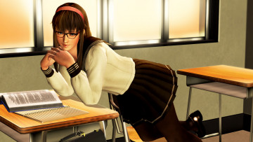 Картинка 3д+графика аниме+ anime девушка взгляд фон