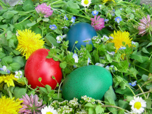 Картинка праздничные пасха цветы яйцо