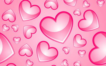 обоя праздничные, день святого валентина,  сердечки,  любовь, розовый, фон, сердечки