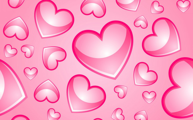 Обои картинки фото праздничные, день святого валентина,  сердечки,  любовь, розовый, фон, сердечки