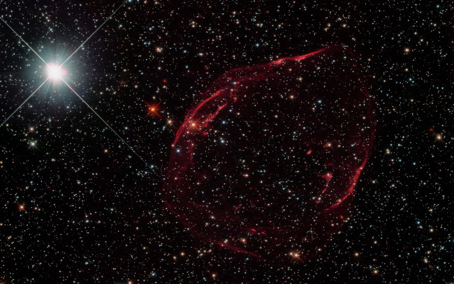Обои картинки фото космос, звезды, созвездия, dem, l, 71, supernovae