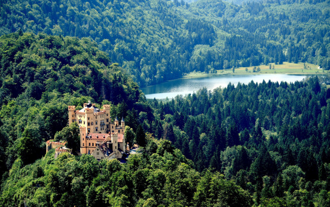 Обои картинки фото hohenschwangau castle, города, замки германии, hohenschwangau, castle