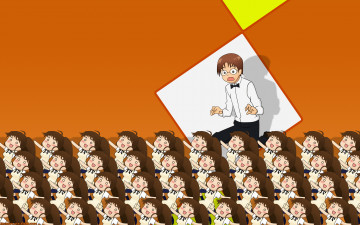 Картинка аниме working мальчик девочки