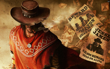 Картинка call of juarez the gunslinger видео игры сигара шляпа