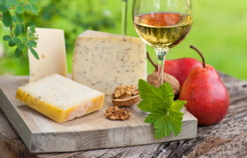 Картинка cheese еда натюрморт сыр груши вино бокал