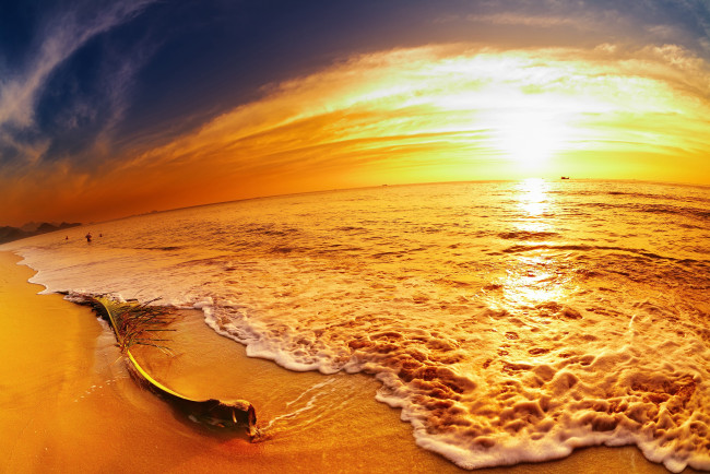 Обои картинки фото природа, восходы, закаты, океан, побережье