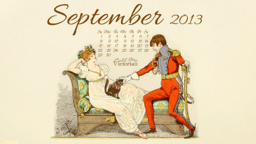 Картинка календари рисованные векторная графика кавалер дама винтаж ухаживание