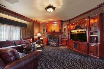 Картинка интерьер гостиная камин мебель стиль цветы living room fireplace furniture style colors