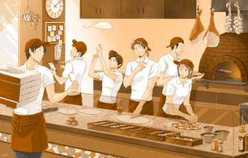 Картинка аниме shingeki+no+kyojin кафе