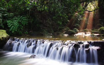 Картинка природа водопады вода камни