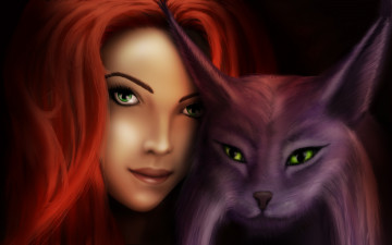 Картинка фэнтези красавицы+и+чудовища девушка взгляд рыжая
