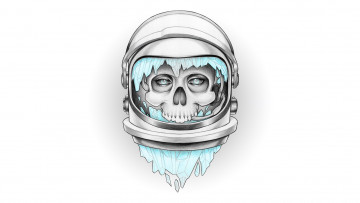 Картинка рисованное минимализм space suit астронавт скафандр dead astronauts мертвец deadman череп scull