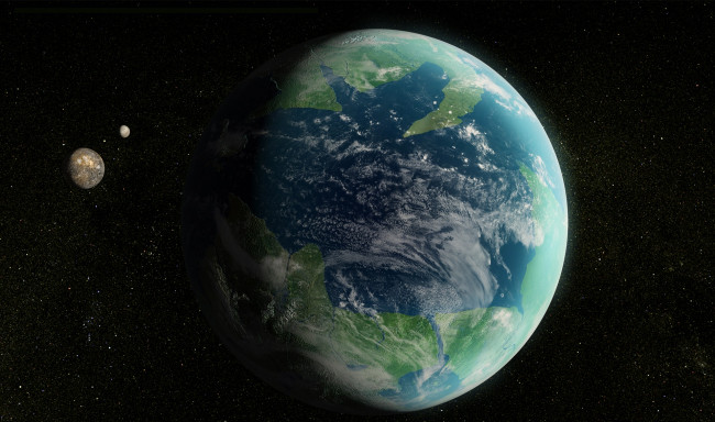 Обои картинки фото космос, земля, планета