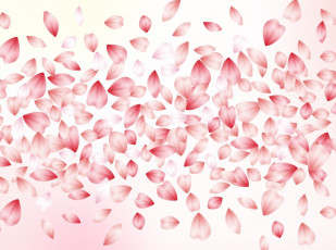 обоя векторная графика, цветы , flowers, leaves, background, blossom, лепестки, текстура, розовый, фон, petal, cherry