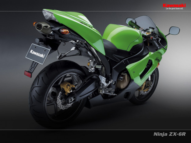 Обои картинки фото zx6r, мотоциклы, kawasaki