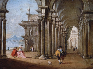 Картинка caprice with portico on the lakeshore рисованные giacomo guardi