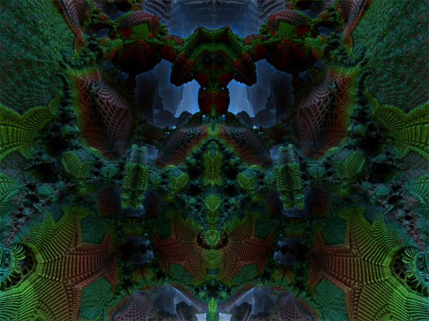 Обои картинки фото 3д, графика, fractal, фракталы, зелёный, тёмный