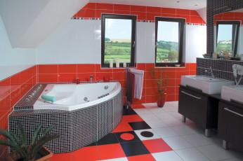 Картинка интерьер ванная туалетная комнаты стиль дизайн дом комната
