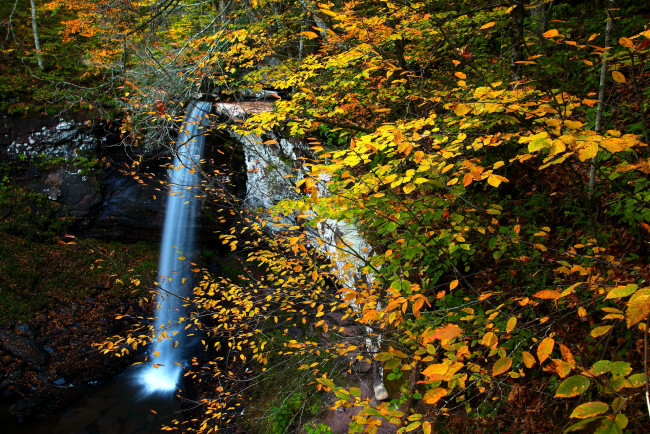 Обои картинки фото природа, водопады, водопад, осень