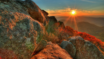 Картинка природа восходы закаты горы закат