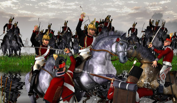 Картинка 3д+графика армия+ military лошади солдаты